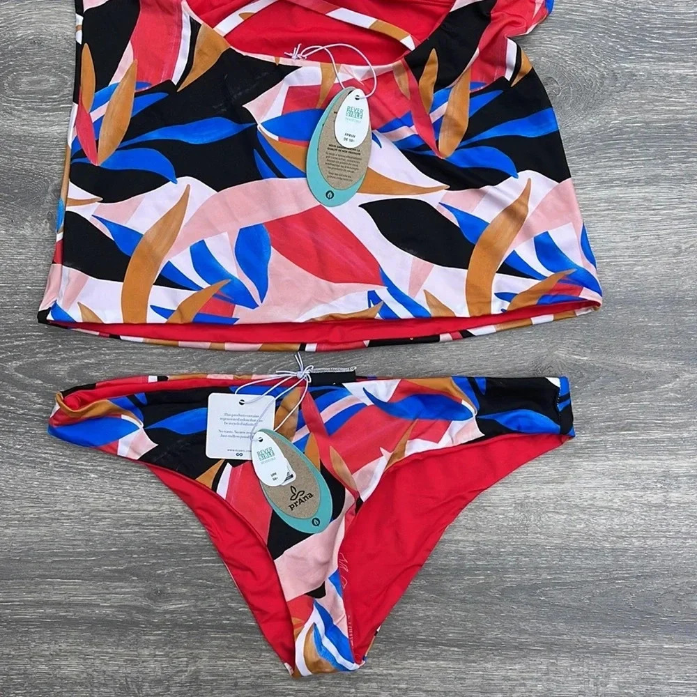 Prana Jess Reversible Tankini & Gemma Reversible Bottoms, tropics - Picture 13 of 16